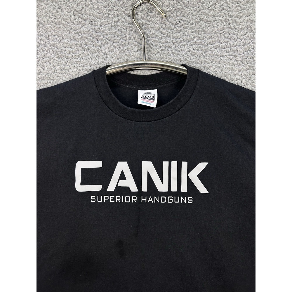 CANIK T-Shirt Superior Firearms Logo Black/White Size 3XL Unisex Pro Club Heavy